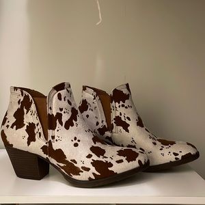 Cowhide booties
